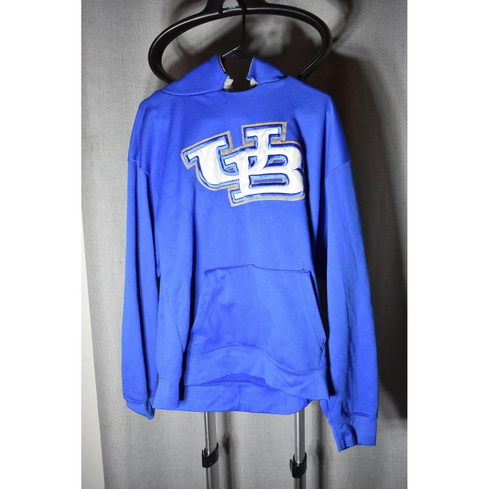 Old Varsity Brand University at Buffalo UB Bulls Hoodie Blue Mens XL Sweatshirt